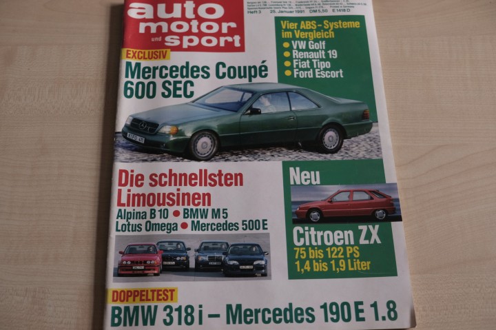Deckblatt Auto Motor und Sport (03/1991)